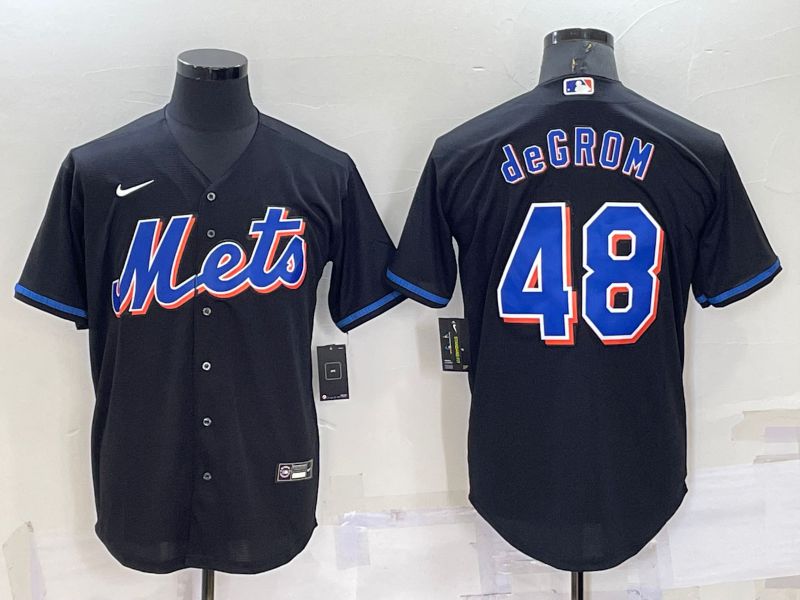 Men New York Mets #48 deGrom Black Game 2022 Nike MLB Jersey->new york mets->MLB Jersey